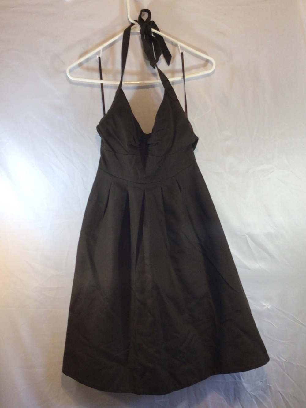 J.Crew  Fit & Flare Halter Dress Size 2 100% Cotton Full Skirt Preppy Cocktail
